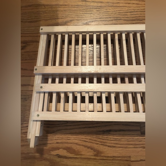Light Brown/Tan Wooden Dish Drying Rack - Picture 5 of 11